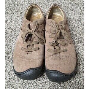 Keen Leather Lace Up Shoes Size 8.5 Suede Brown Comfort Walking Support